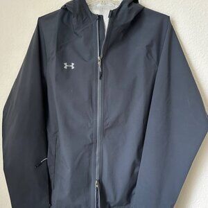 Under Armour Hooded Rain Jacket - Dark Gray, Size Men's Large